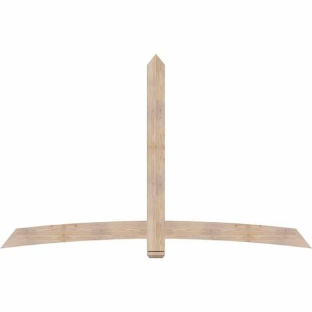 Ekena Millwork Bellingham Smooth Timber Gable Bracket, Douglas Fir, 96"W x 60"H x 1 1/2"D x 5 1/2"F, 15/12 Pitch GBW096X60X0206BEL00SDF